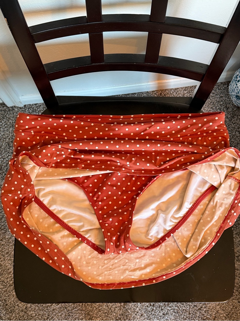 Lands' End SWIM Polka Dot Swim top+skirt - Picture 7 of 11